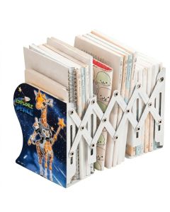 Range-livres extensible accordéon - Girafe astronaute - 50x19 cm