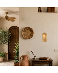 Applique murale NICHEA – Plâtre artisanal éco-responsable – 270×150×100 mm 