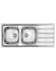 Évier SPRING IX 21 – Inox – 2 Bacs avec Égouttoir