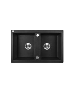 Évier de cuisine Kuchinox-SBE_720T - 2 Bacs Noir - 48X78 cm