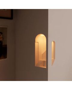 Applique murale d’angle SCALA – Plâtre artisanal éco-responsable – 200×140×100 mm