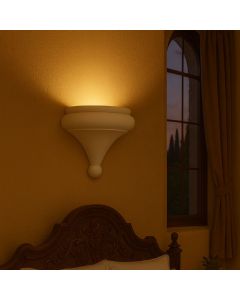 Applique murale COURONNE – Plâtre blanc éco-responsable – 207×187 mm