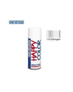 Pack 3 Peintures spray happy color argent 006