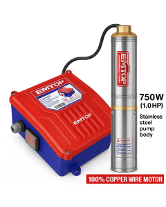 Pack EMTOP – Pompe immergée 4" 1 HP H82M 220V EWPPD07501 + Commande 1 HP EWSBD07501 - Tunisie