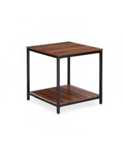 Table d'appoint Carré - bois mdf et métal - Marron H/L(51cm/50cm)