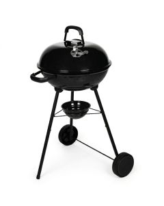 Barbecue à charbon émaillé - 43 cm - Acier chromé