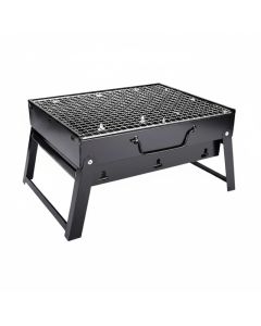 Barbecue rectangulaire - Acier - 35 x 27 x 20 cm - Noir