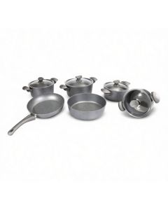 Batterie de cuisine OMS TITOU - granite - 10 pièces – Gris