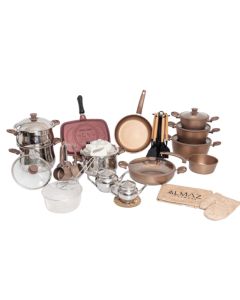 Batteries de cuisine ALMAZ - Granite - 38 Pièces - Bronze