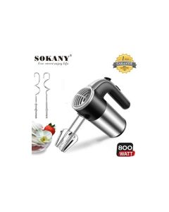 Batteur à main SOKANY Lh-952 - 800 W - noir et argent

