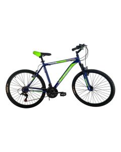 Bicyclette VTT PRADO Apache 18 Vitesse 26'' Pour Homme - Bleu et Vert