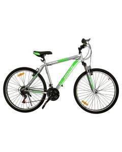 Bicyclette VTT PRADO Apache 18 Vitesse 26'' Pour Homme - Silver et Vert