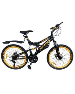 Bicyclette VTT PRADO Bliss Double Jante 18 Vitesse 24'' - Noir Jaune