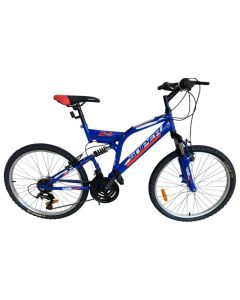 Bicyclette VTT PRADO Sniper Cadre D New 18 Vitesse 24'' - Bleu