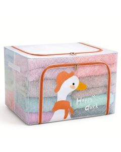 Boîte de rangement pliable 100 L - Happy Duck - Double fermeture