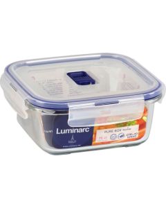 Boîte de Conservation en verre Carre avec Couvercle 125cl - LUMINARC