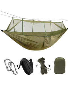 Ensemble de Hamac de Camping Multifonctionnel Et Pliable avec Moustiquaire 260 x 140 cm