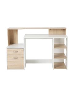 Bureau avec tiroirs et armoire - 140x55x92 cm - MDF