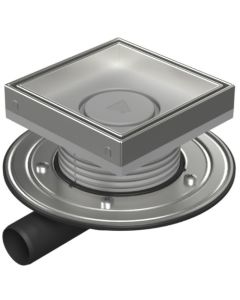 Siphon de sol CHUDEJ 15X15-S/H D40-A CARR-K3-PLT ET CARE INOX