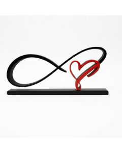 Cœur Infini Saint Valentin – Noir et Rouge