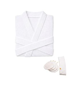 Peignoir de bain femme MON AURA - ZED54 - Blanc