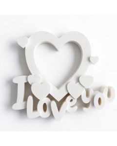 Cadre Photo Cœur – Plastique - Blanc