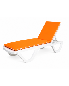 Matelas de transat orange 180x52x 4 cm avec sangles d’attache