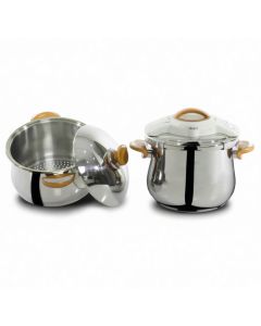 Cocotte OMS avec couscoussier - 7L – Inox - 18/10 - Doré