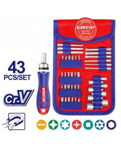 Coffret embouts EMTOP EBST04302 - 43 pcs