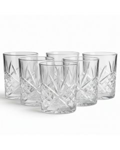 Coffret verres à eau - Motif diamant -  6 pièces