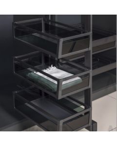 Colonne Porte Vêtements - S-6721-A - Aluminium Anthracite - 3 Paniers - 325x475x960 mm