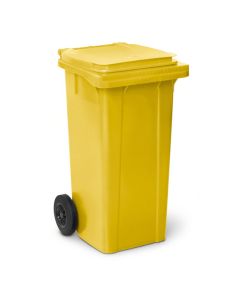 Conteneur à déchets - 120L - Jaune – Polyéthylène 
