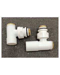 Couple robinet radiateur blanc mat Carlo... | Arkan.tn