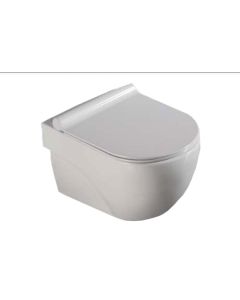 Cuvette suspendue avec abattant - PERLA  - 2188 - Blanc 