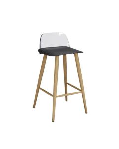 ESPACE HOME - tabouret trix - dim 40 x 79 x 40 cm-noir