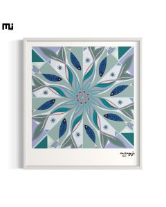 Pisces Tableau Mural Cadre Blanc 50x55 cm By Mary.j.