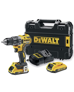 Perceuse-visseuse DEWALT DCD791 - Sans Fil 18V 2Ah Sans Charbon Double Batteries