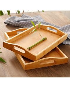 Plateau de Service en Bois - 40X28 cm