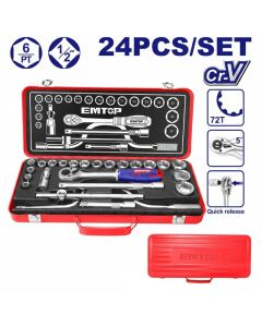 Douilles EMTOP ESKT12243 - 24 pcs 