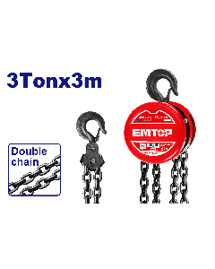 Palan a chaine  3t 3m emtop  ECBK130