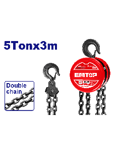 Palan a chaine  5t 3m emtop  ECBK150