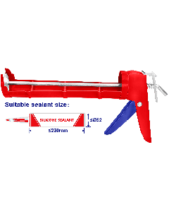 Pistolet silicone 9"230mm t-fer emtop  ECGN02091