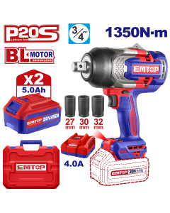 Cle a choc 20v brush 3/4"1350nm 2b5 emtop ECIWL20135