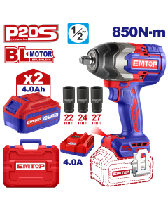 Cle a choc 20v brush 1/2"850nm 2b4 emtop  ECIWL2085