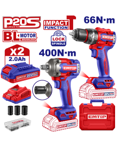Kit perceuse+cle a choc400 2b2 emtop ECIWL20236