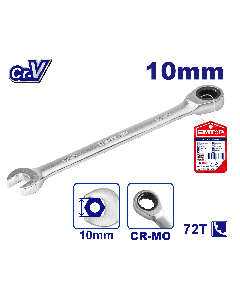 Clé mixte a cliquet t fixe 10mm emtop  ECSPAR101