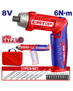 Perceuse viss reg 8v 4nm t-c+17ac emtop  ECSR0803