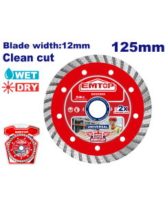 Disque diamant 125 l12 turbo emtop  EDDC031251