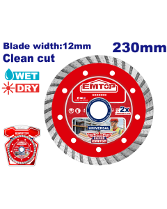 Disque diamant 230 l12 turbo emtop  EDDC032301