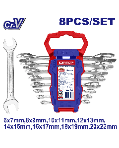 Jeu 8 cle a fourche 6-22mm  emtop  EDES10801